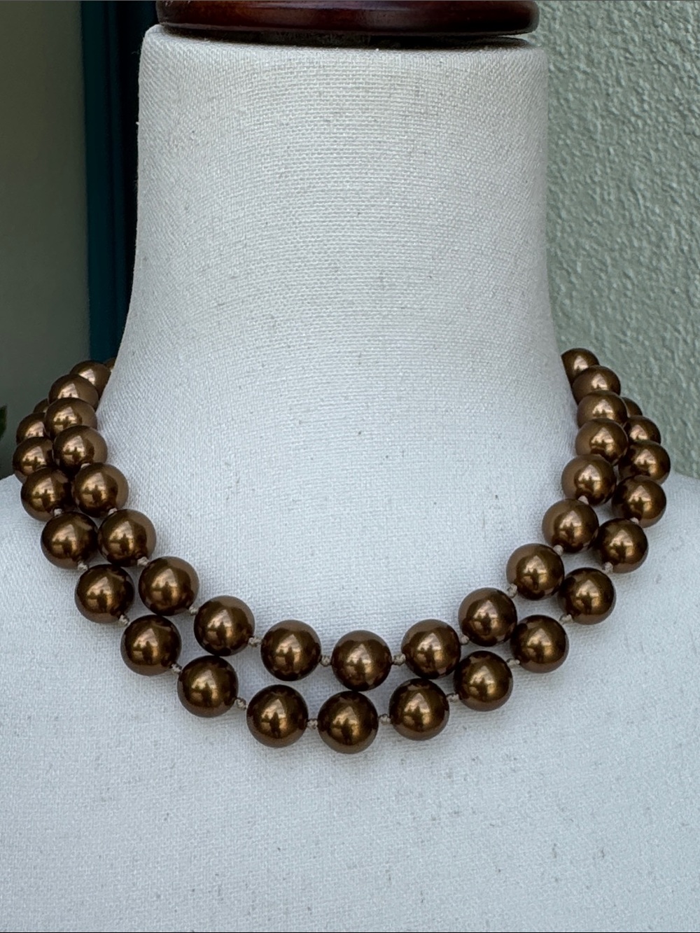 Vintage Carolee double strand faux pearl necklace